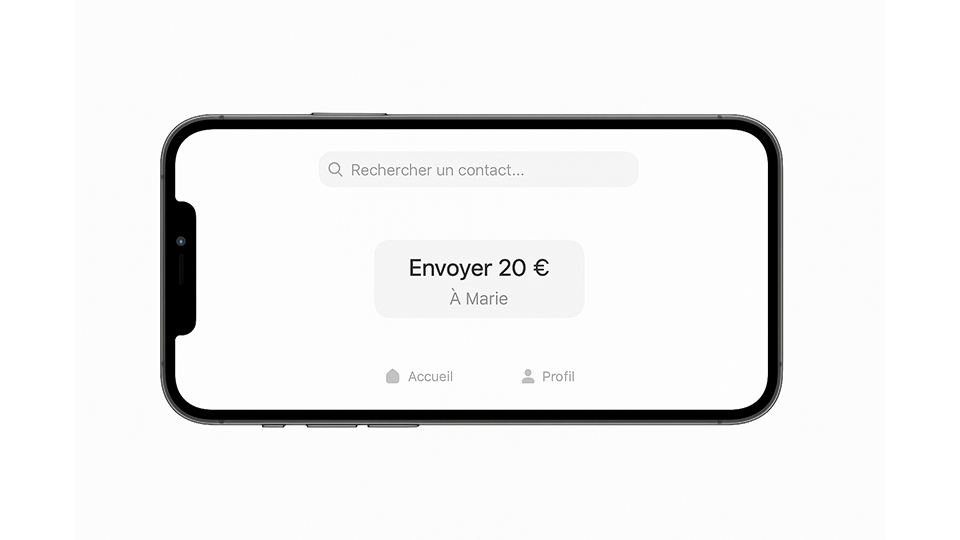 Interface de paiement minimaliste